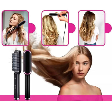 5 in 1 Hair Straightening Brush Dual Voltage